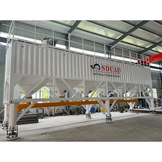Silo di cemento orizzontale con alimentazione elettrica utilizzato per un impianto di betonaggio